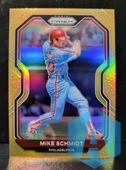 2021 Panini Prizm Tier II Mike Schmidt #124 Gold Prizm 043/100